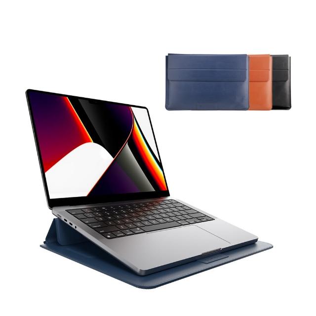 【SwitchEasy】MacBook 13-14吋 EasyStand 輕薄支架皮革電腦包(適用最新2026 MacBook Air 13吋(M5))