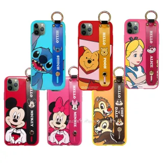 【Disney 迪士尼】iPhone 11 Pro Max 6.5吋 腕帶立架手機保護殼