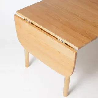 【MUJI 無印良品】木製橢圓餐桌/橡木/摺疊加長140-220(大型家具配送)