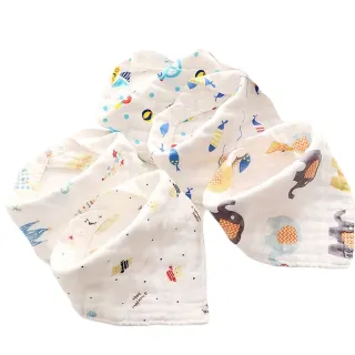 【Baby 童衣】任選 六層紗布嬰兒三角巾 新生兒口水巾(花色隨機出貨)