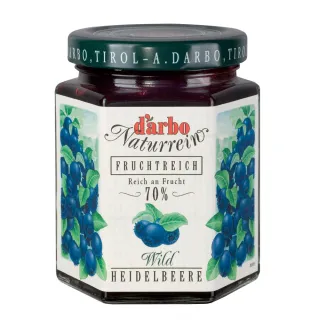 【Darbo】奧地利70%果肉蒂羅爾藍莓果醬 200gX1罐