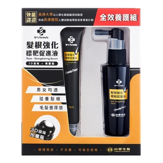 【Dr’s Formula 台塑生醫】髮根強化標靶促進液 全效養護組(噴霧瓶50ml+滾珠瓶20ml)