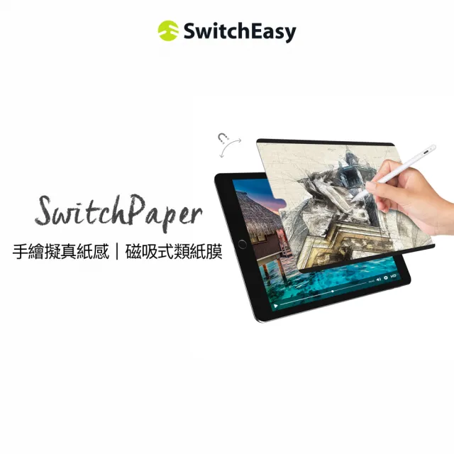 【SwitchEasy 魚骨牌】iPad mini 8.3吋 磁吸可拆式類紙膜 SwitchPaper(單入組)