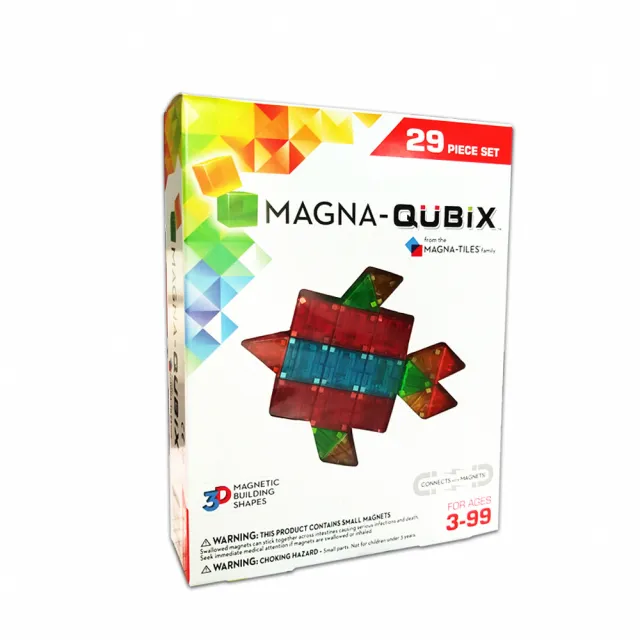 【Magna-Qubix】磁力積木29片(會透光的彩色積木)