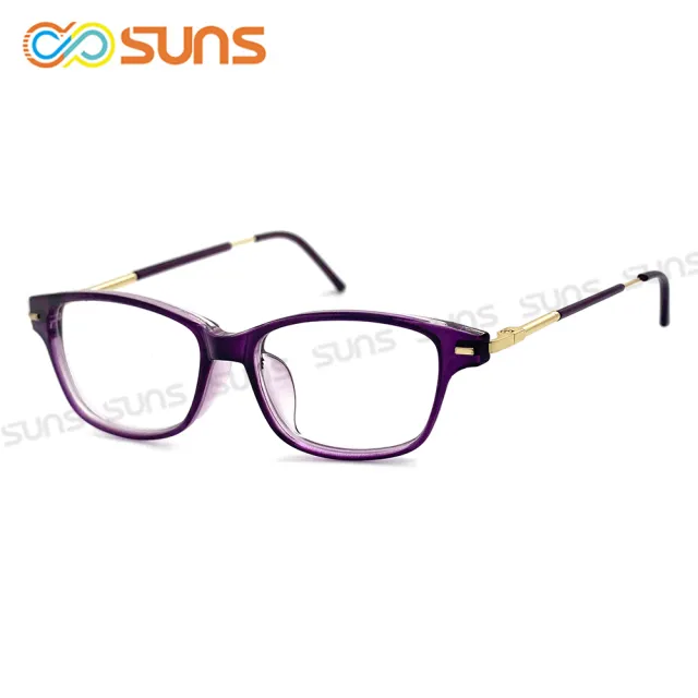 【SUNS】簡約紫框 老花眼鏡 細框超輕彈性鏡腳 閱讀眼鏡