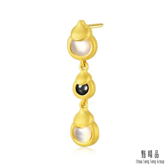 【點睛品】葫蘆 黃金貝母耳環(單只)