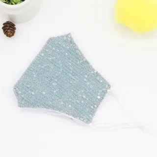 【FIFI 飛時尚】防塵口罩 可調式口罩/細緻亮片可插濾片耳帶可調式防護防塵口罩(4色任選)