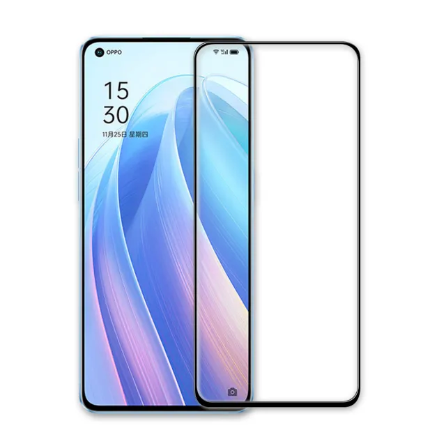 【A+ 極好貼】OPPO Reno7 5G 9H鋼化玻璃保護貼(2.5D滿版兩入組)