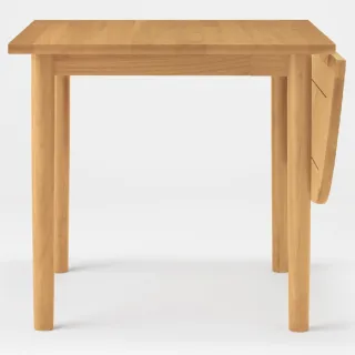 【MUJI 無印良品】木製橢圓餐桌/橡木/摺疊加長80-120(大型家具配送)