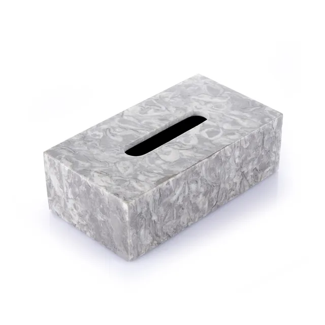 【Finara 費納拉】自然大理石．長方形面紙盒(多款任選)