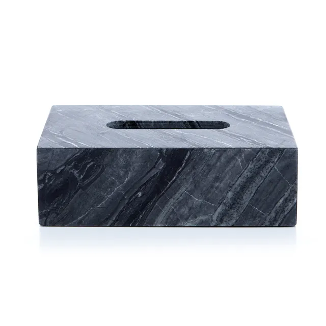 【Finara 費納拉】自然大理石．長方形面紙盒(多款任選)