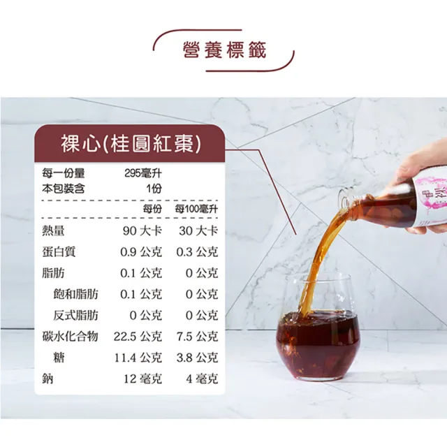 【谷溜谷溜】GULIU GULIU 養生飲品 裸心-桂圓紅棗 295mlx6瓶(無禮盒)