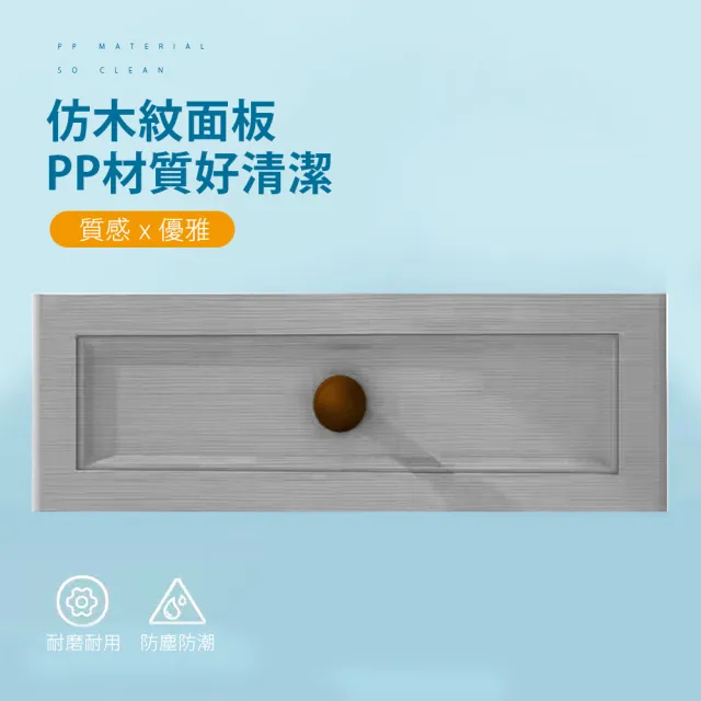 【Mr.Box】48面寬-北歐風仿木紋5層收納櫃-附輪(2小抽+4大抽-兩色可選)