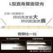 【Glolux】L型多功能USB充電磁吸式LED智能感應燈 緊急照明 小夜燈 40公分(兩色可選/白光/黃光)