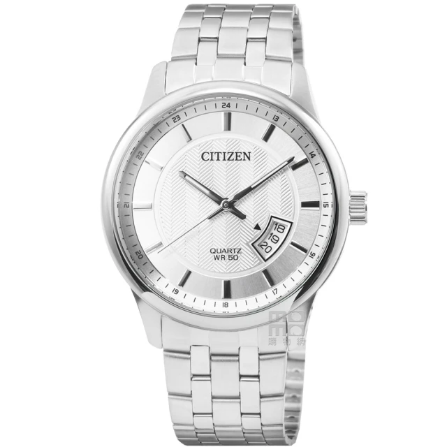 CITIZEN 星辰 星辰簡約風格石英鋼帶錶-銀(BI1050-81A)