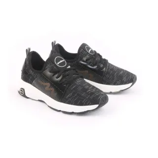 【PUHU 彪琥】彈性布輕量動能運動鞋-男款黑(100%MIT 輕量 透氣 支撐)