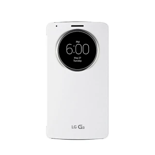 【LG 樂金】G3 D855 原廠視窗感應式皮套 白色/ 支援無線充電(台灣公司貨)