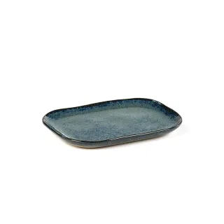 【SERAX】MERCI/N°3長方盤/14.5x10.5cm/藍灰(比利時米其林餐瓷家飾)
