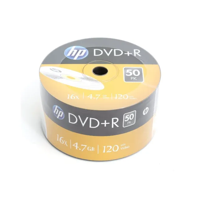【HP 惠普】HP DVD+R 16X 4.7GB 50片 可燒錄空白光碟(國內第一大廠代工製造 A級品)
