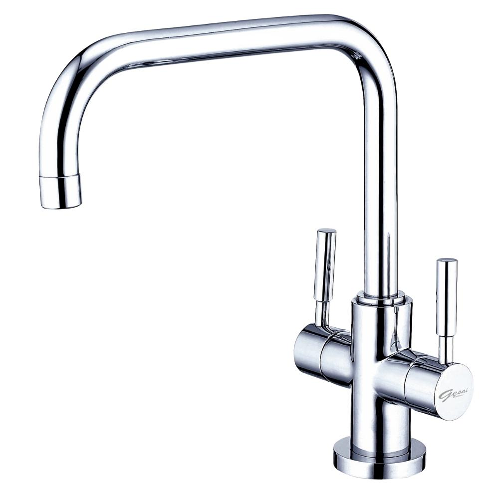 GESAI格賽 MLFKD-032 檯面單槍水龍頭，專為廚房與衛浴設計，提供順暢水流與便利抽拉功能。高品質材質確保耐用性，正常使用下享10年保固服務（非人為損壞免費維修，一年內耗材免費更換）。不含保固範圍：耗材如陶瓷芯、噴頭等；操作不當或天災因素需自費維修。購買即附保固卡與發票，蓋章生效。適合追求實用與品質的家庭，提升日常用水體驗。