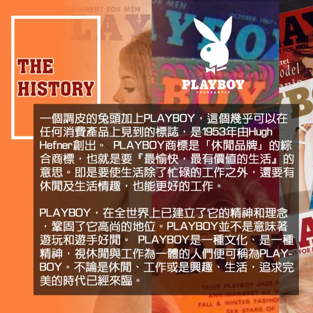 【PLAYBOY】花花公子時代經典男性淡香水 100ml(專櫃公司貨)