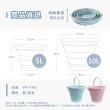 【莫菲思】5L萬用可手提摺疊水桶(2入)