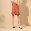 【MASTINA】後鬆緊魚尾-女短裙 彈性 黑 桔(二色/版型適中)