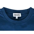 【KENZO】KENZO 草寫LOGO創辦人造型純棉男士短袖T恤(午夜藍x橘)