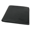 【COACH】素面牛皮LOGO 6卡證件男款輕便短夾禮盒(黑)