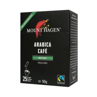 【Mount Hagen】德國進口 公平貿易低咖啡因即溶咖啡粉(2g x 25)