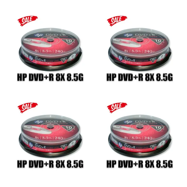 【HP 惠普】HP DVD+R 8X DL 100片裝 可燒錄空白光碟(國內第一大廠代工製造 A級品)