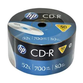 【HP 惠普】HP 52X CD-R 白金片 50片裝 可燒錄空白光碟(國內第一大廠代工製造 A級品)