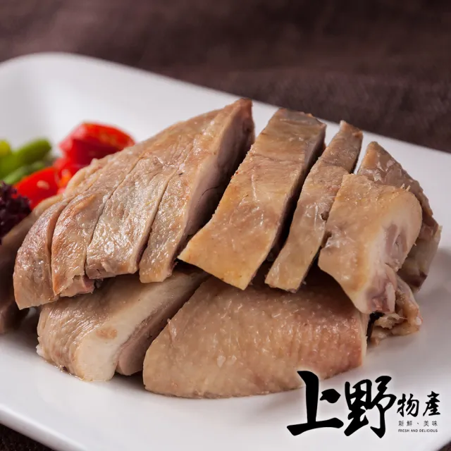 【上野物產】肉嫩鮮甜雲林鹹水鵝 x4包(400g±10%/包 鵝肉)