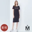 【MYVEGA 麥雪爾】MA搖滾愛心印花休閒短裙套裝-黑(上下身分開販售)