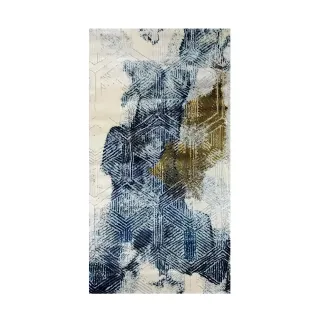【山德力】現代風短毛地毯80x150cm汨江(客廳 起居室 書房 床邊毯)