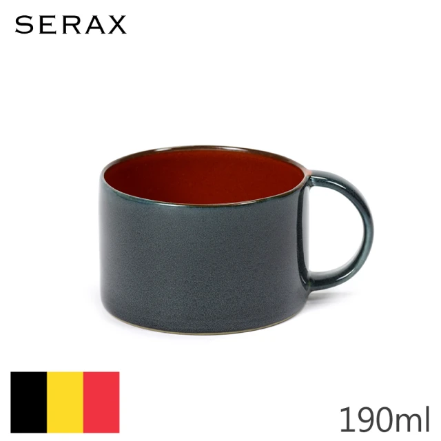 【SERAX】ALG/咖啡杯/深藍/內層鏽紅(比利時米其林餐瓷家飾)