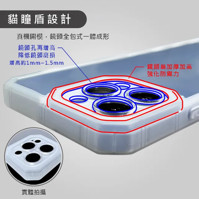 【RedMoon】APPLE iPhone 13 6.1吋 貓瞳盾氣墊防摔手機殼 鏡頭增高全包覆(i13)