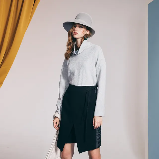 【ICHE 衣哲】Cop.Copine 法國原裝進口異材褲裙-知識黑