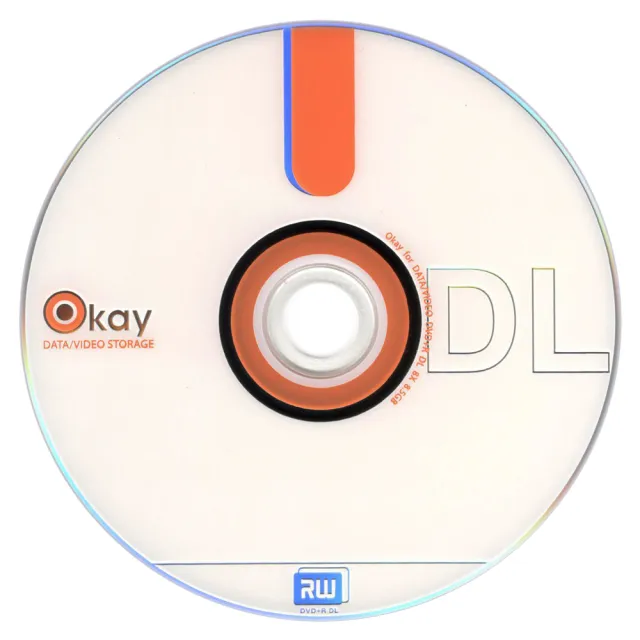 【SOCOOL】OKAY DVD+R 8X 8.5G DL 50片裝 D9 可燒錄空白光碟(國內第一大廠代工製造 A級品)