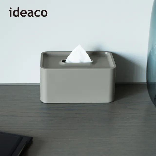 【日本ideaco】壁掛/桌上兩用餐巾紙盒-內徑17X10.6X7.5CM(拭紙巾 擦拭 掛牆 磁吸 小型 纖形)