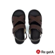 【RegettaCanoe】Re:getA  Regetta交叉腰帶造型 楔型後帶涼鞋R-2682(BRN -咖啡色)