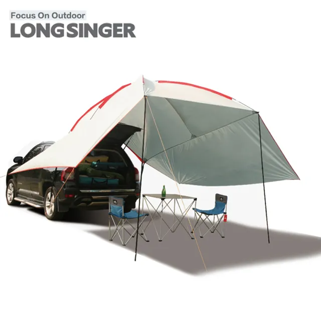 【LONGSINGER】加大款 車邊帳篷/車尾帳/炊事帳/遮陽帳(車用款-三色任選)