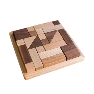 【eguchitoys】積木拼圖 - 大(木製兒童玩具 兒童禮物 禮盒 木質擺飾 木質立體拼圖)