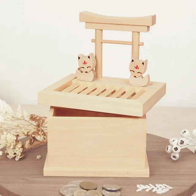 台隆手創館】木匠兄妹山毛櫸木祈狐．祈福賽錢箱/存錢筒- momo購物網