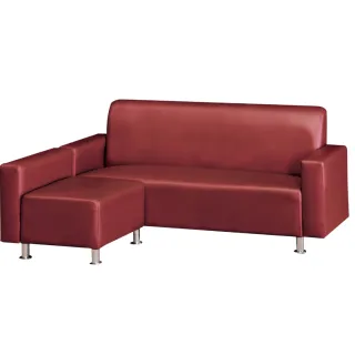 【綠活居】克邁爾  時尚透氣皮革L型沙發椅組合(二色可選)