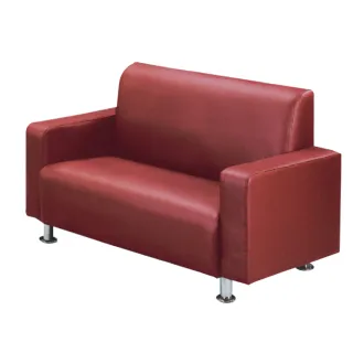 【綠活居】克邁爾  時尚透氣皮革二人座沙發椅(二色可選)