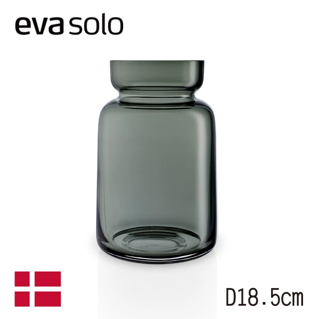 【Eva Solo】丹麥剪影玻璃花瓶-18.5cm-黑(一個人也能享受的餐廚用品)