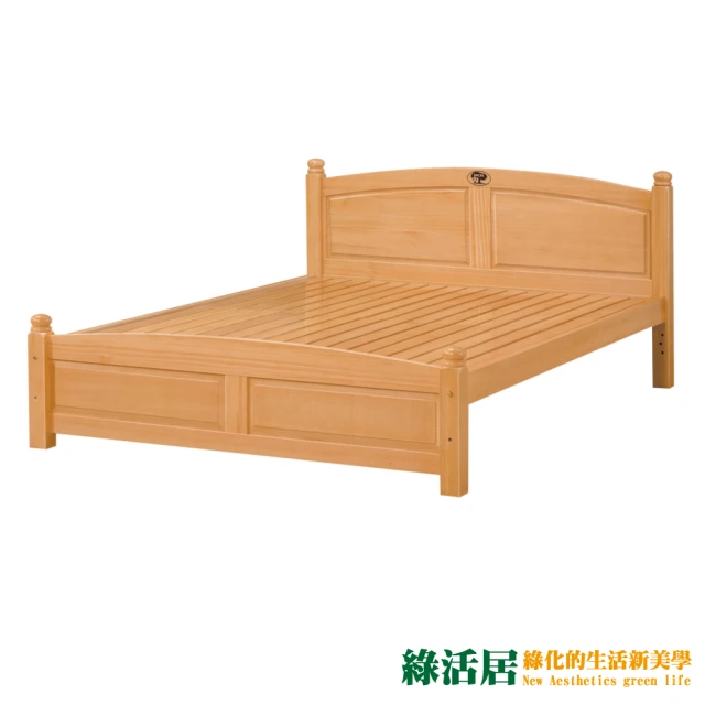 【綠活居】梅萊  歐風5尺雙人實木床台(不含床墊)