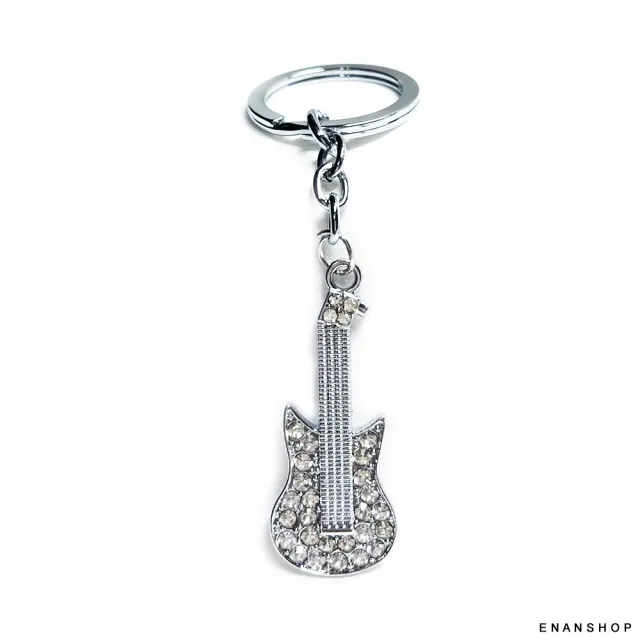 【ENANSHOP 惡南宅急店】水鑽造型鑰匙圈 愛心 十字架 吉他 韓國流行吊飾 鑰匙圈 情侶鑰匙圈-006