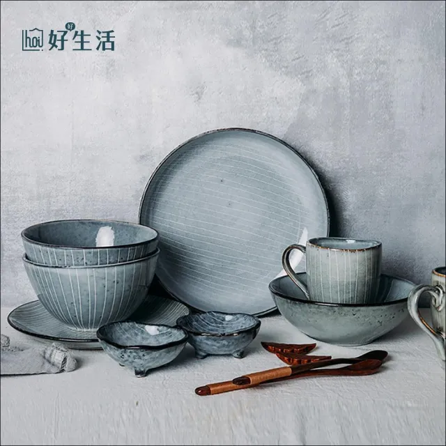 【hoi! 好好生活】日式青玄 陶瓷 8寸湯碗